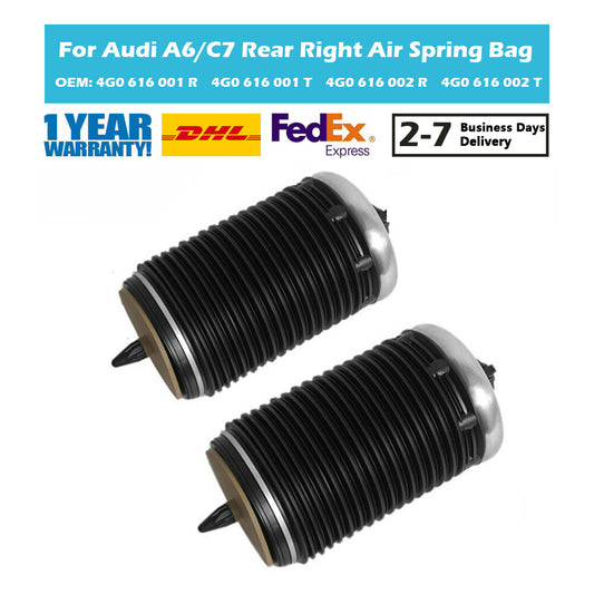 2x Rear Left Right Air Suspension Spring Bags Fit for Audi A6 RS6 S6 C7 A7 RS7 S7
