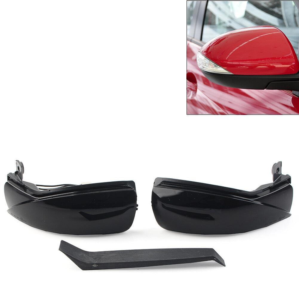 1Pair Side Mirror Lamp Turn Signal Light for Mazda 3 BL 08-14 6 GH 07-15 Black