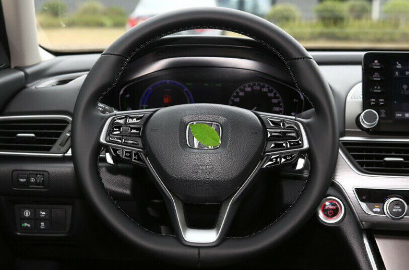 16p for Honda Accord 10Th 2018-2022 Black Inner Steering Wheel Button Cover Trim