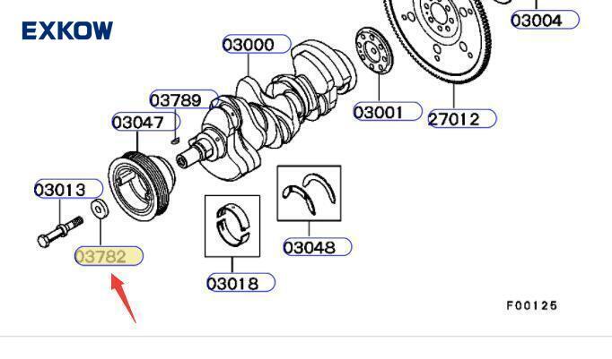 Crankshaft Pulley Washer fit for Mitsubishi 3000GT Eclipse Diamante Endeavor Galant