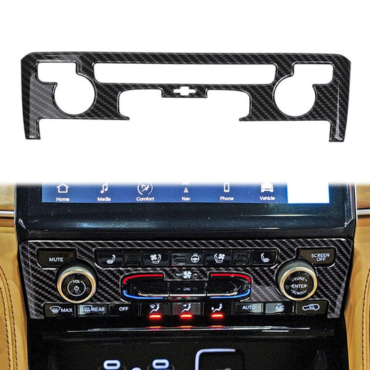 Air Conditioning Control Panel Cover for Jeep Grand Cherokee 21-2024 Carbon ABS