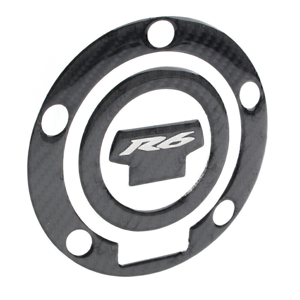 For YZF-R6 R6 R6S YZF600 Carbon Fiber Gas Tank Fuel Cap Cover Protector Pad