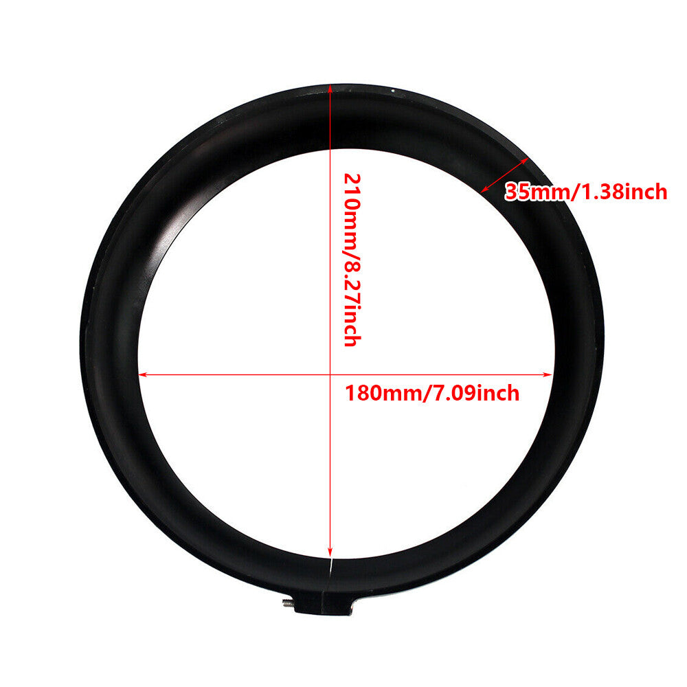 Motorcycle 7 Headlight trim Round Mounting Bracket Ring for Harley Road King