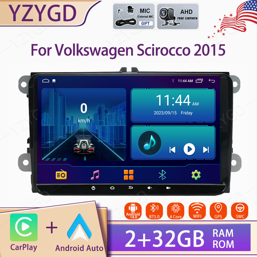 Android Auto Carplay Car Stereo Radio for Volkswagen Scirocco 2015 GPS Screen BT