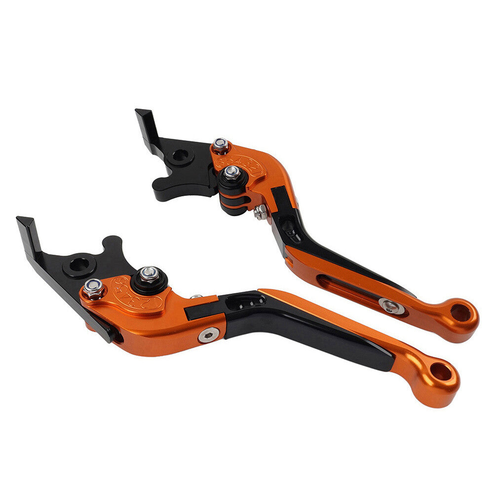 CNC Folding Extendable Brake Clutch Levers for Suzuki DL1000/V-STROM Orange