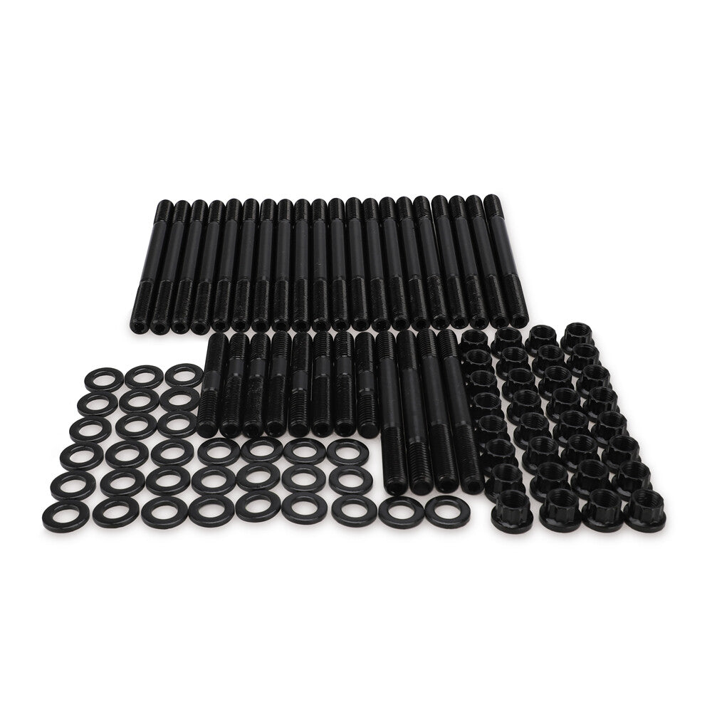 12 Point Head Stud Nut Washers Kit Fit for Chevy BBC 454 Cylinder Head Fasteners