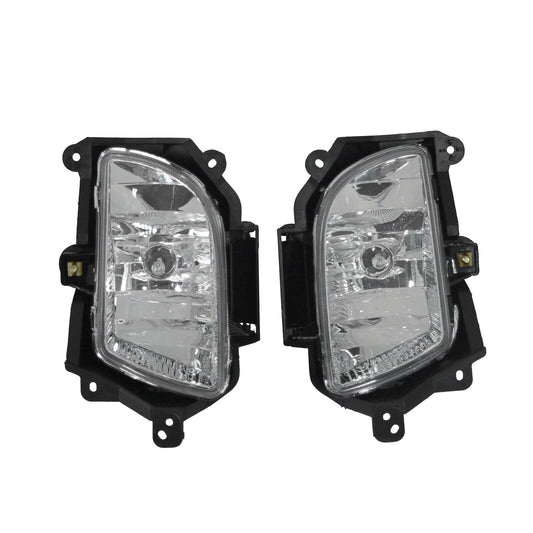 1Pair Clear Lens Driving Fog Light Lamps w/Bulb Fit for Hyundai Sonata 2009-2010