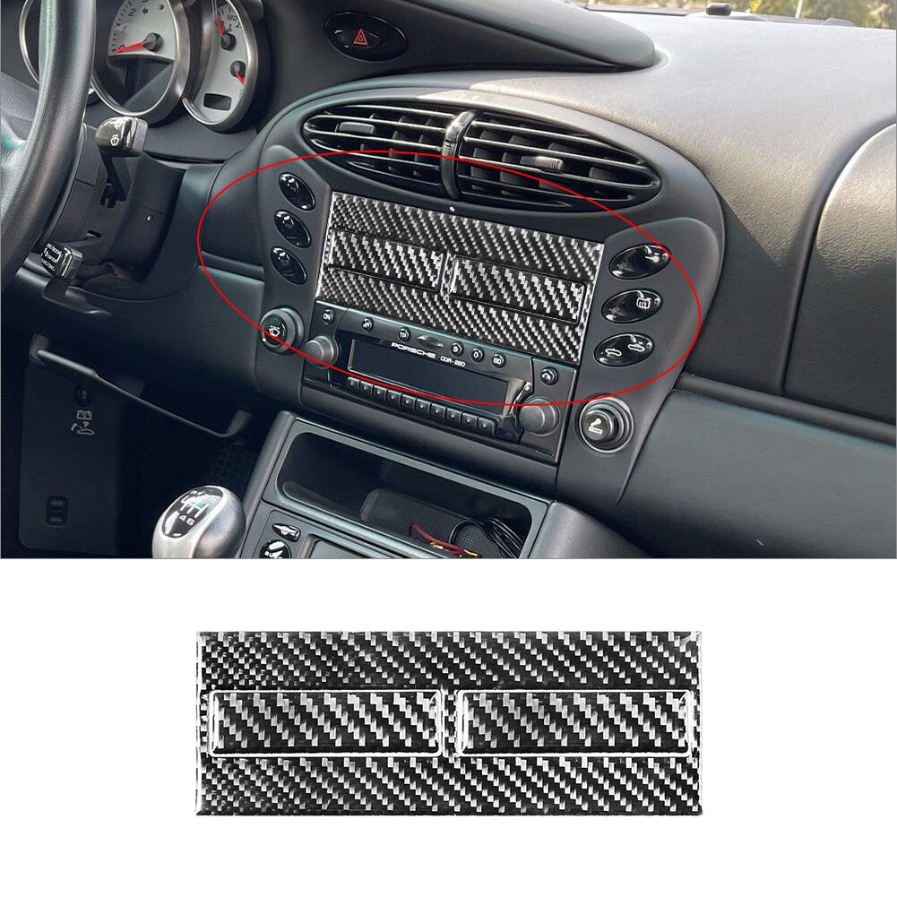 3x Carbon Fiber Interior Cupholder Cover Trim for Porsche Boxster/996 1998-2004