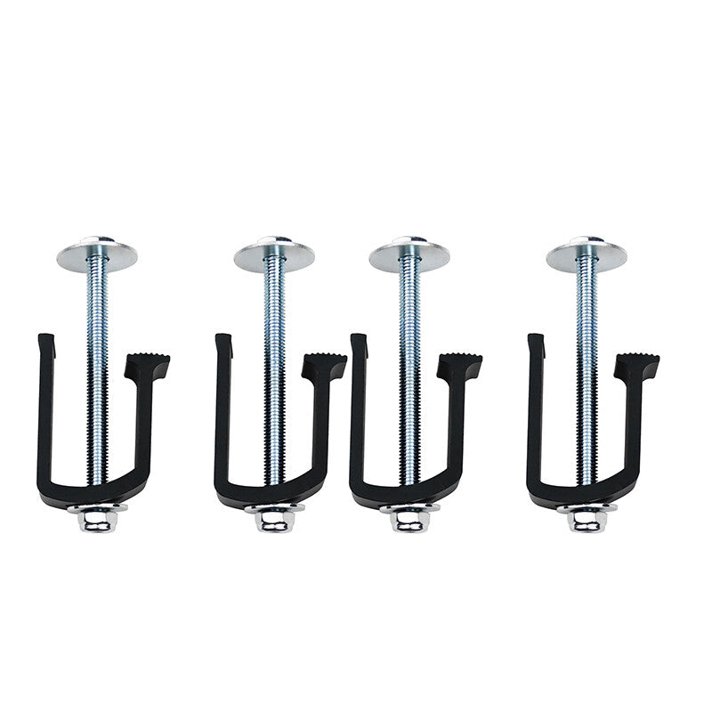 4×Pickup Truck Bed Tool Box Clamps Aluminum Tie Downs Clips Toolbox Mounting Kit