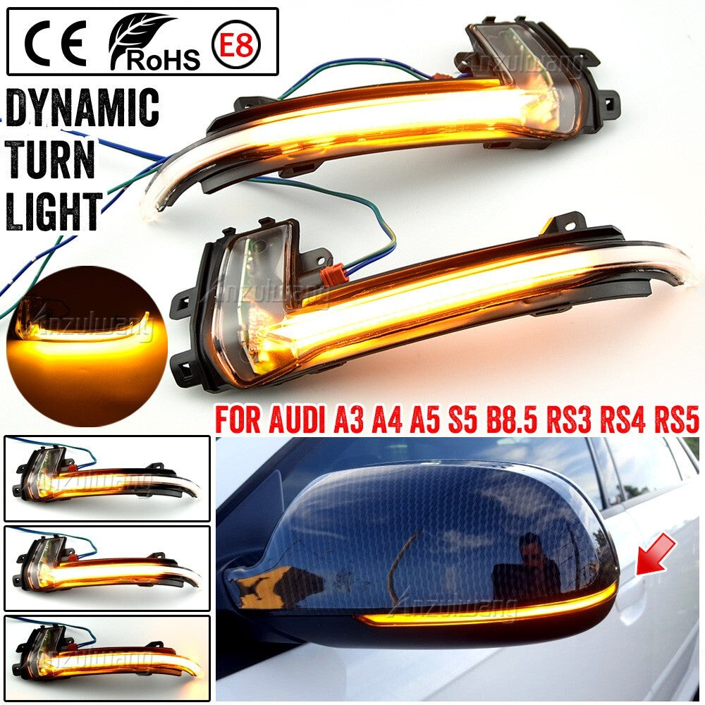 Dynamic LED Wing Mirror Indicator Turn Signal Light for Audi A4 B8.5 S5 RS4 A3
