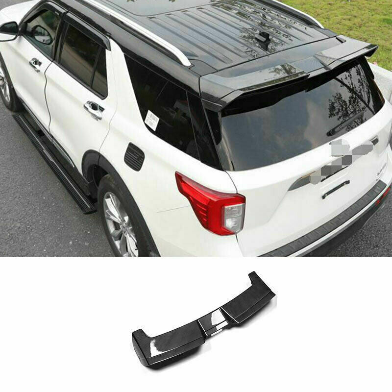 for Ford Explorer 20-2022 Carbon Fiber Car Rear Spoiler Tail Trunk Lip Wing Bar