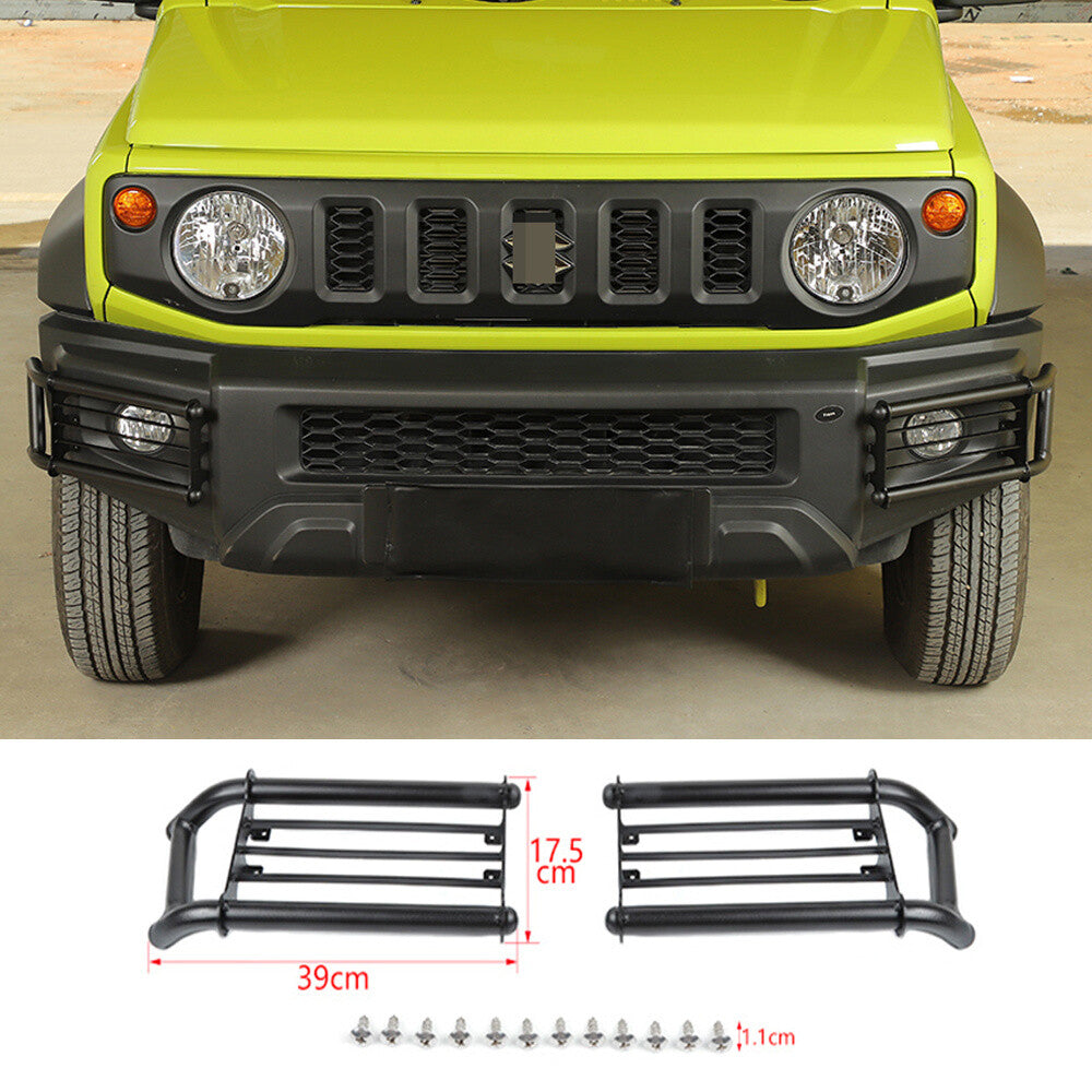Alloy Black Front Fog Light Lamp Protector Guards Cover for Suzuki for Jimny 2019-23