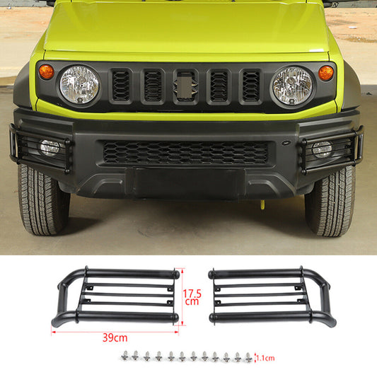 Alloy Black Front Fog Light Lamp Protector Guards Cover for Suzuki for Jimny 2019-23