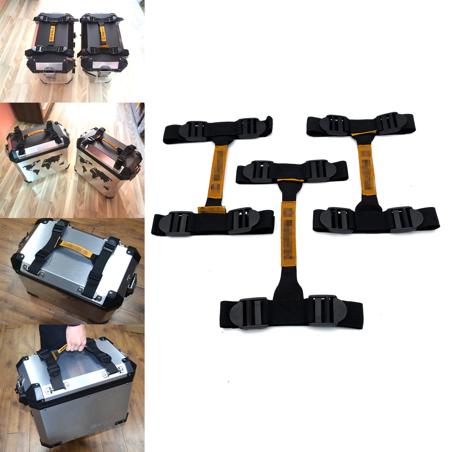 3xMotorcycle for BMW R1200GS LC ADV F650GS R1250GS Side Box Tail Box Handle Rope