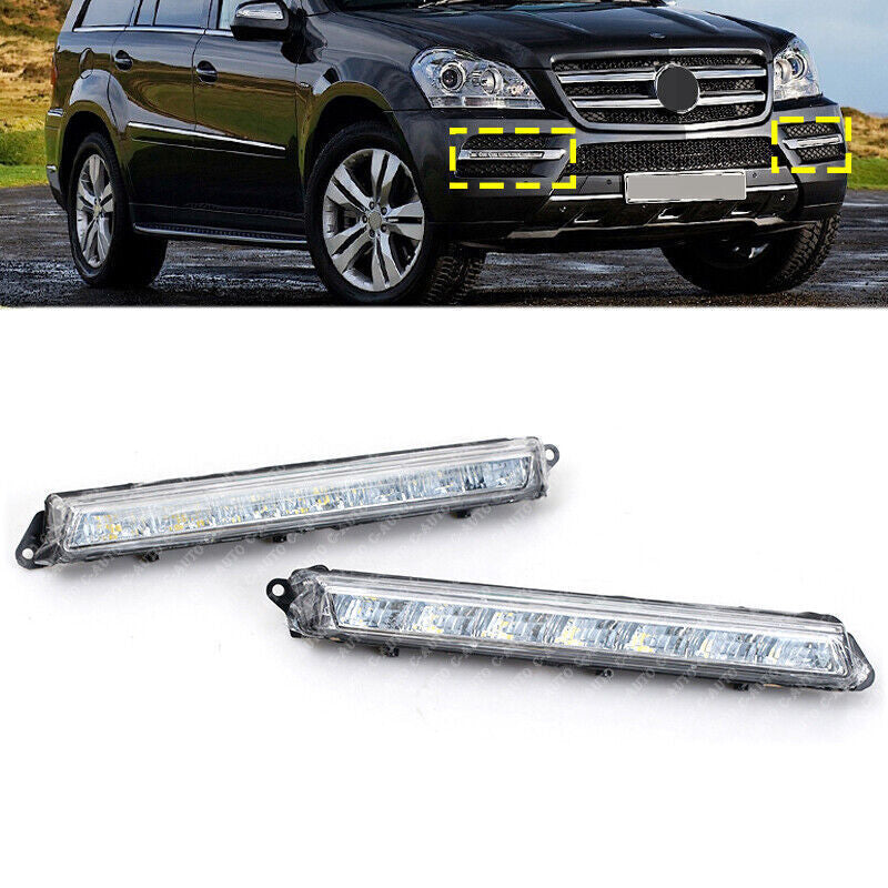 Pair for Mercedes Benz X164 GL320 GL350 GL450 GL550 2007-13 Front LED Fog light