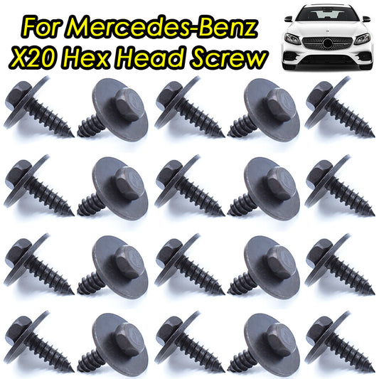 20 x screw body hex screw w/disc for Mercedes-Benz 4.8x19 mm