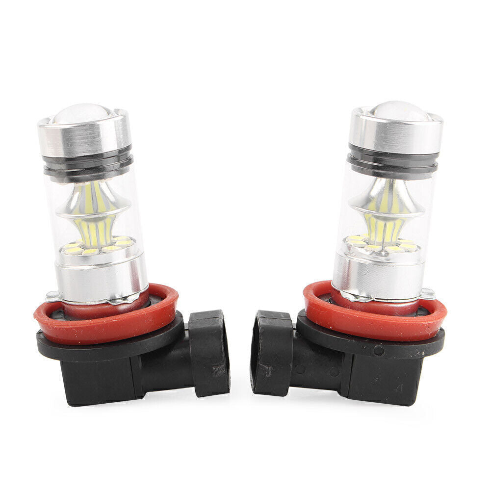 2X H8 H11 6000K 100W 3030 SMD High Power White LED Fog Driving Light Bulb