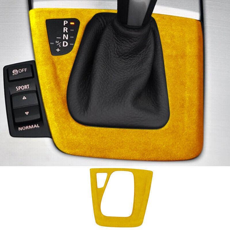 Fit for BMW Z4 E89 2009-2016 Yellow Suede Middle Console Gear Shift Panel Trim