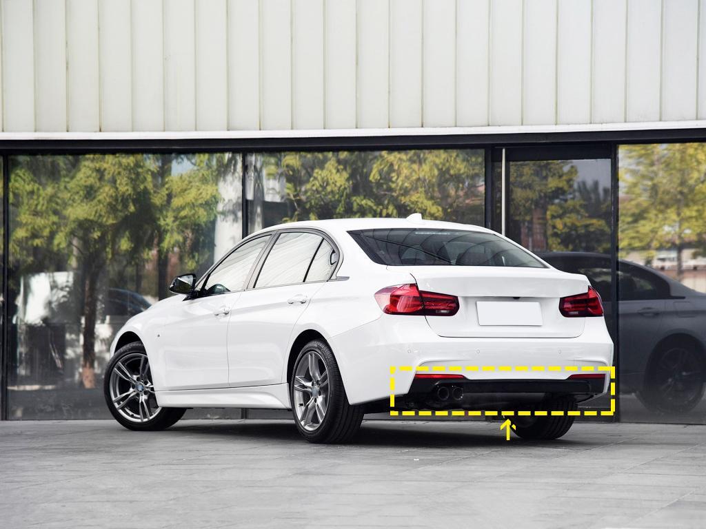 for BMW F30 3 Series M Tech 14-18 REAL Carbon Rear Bumper Diffuser Splitter Lip