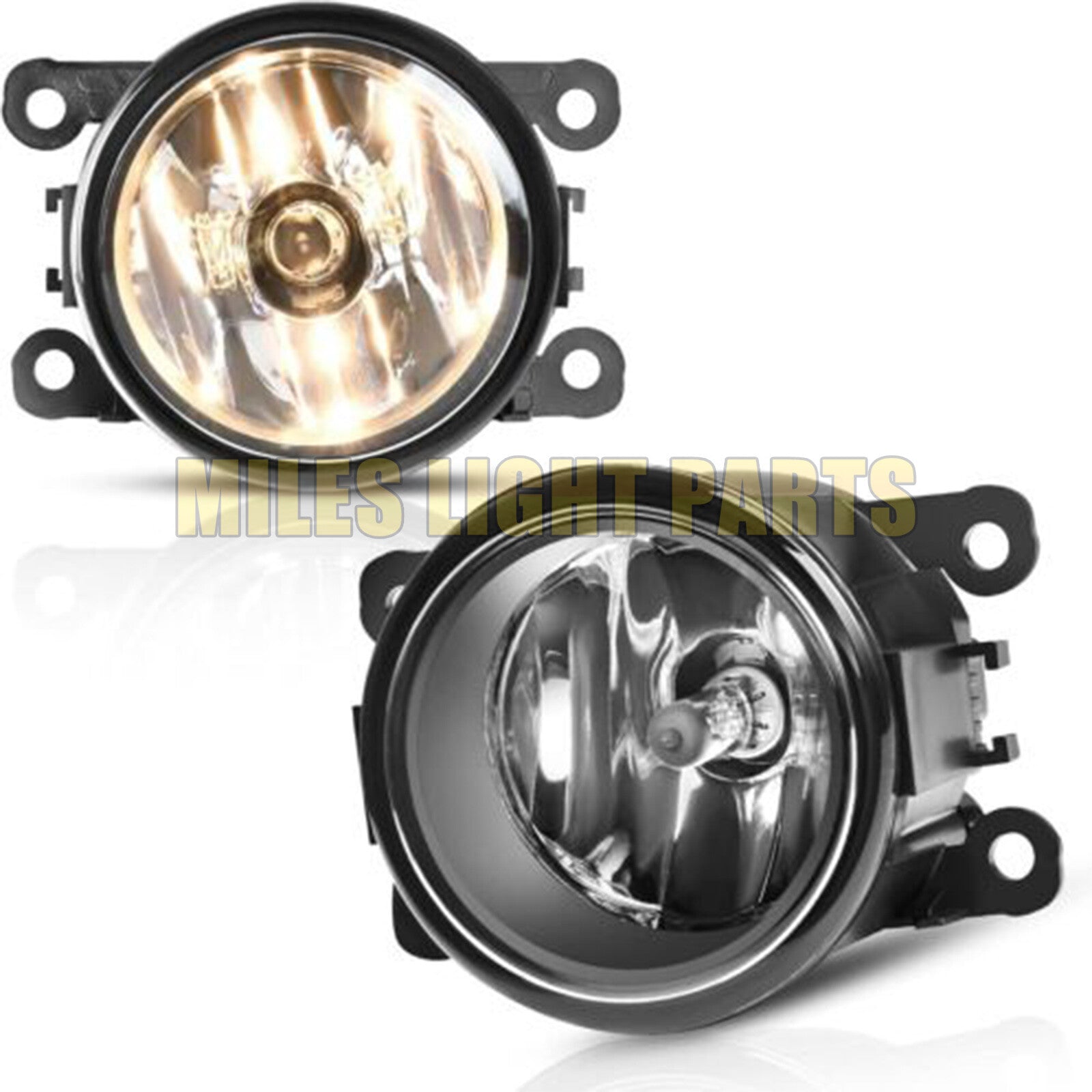 Pair For 2005-2017 for Ford for Mustang Fog Light Driving Lamp w/Light Bulbs Clear-Lens
