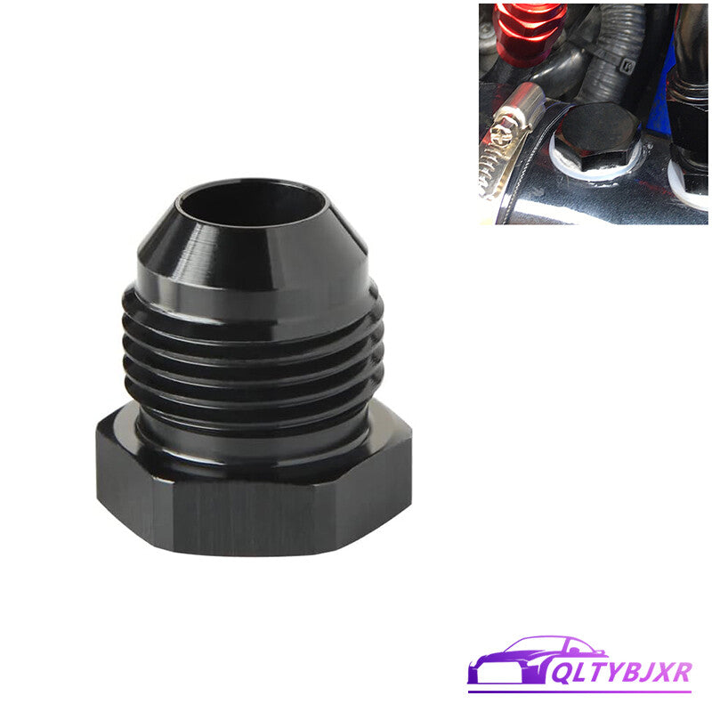 8AN Male Flare Bolt Blanking Plug End Cap Lock Nut Fitting Adapter Hex Black AN8