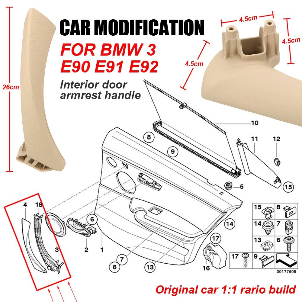 Right Set Interior Door Handles for BMW 3 Series E90 E91 318 320 325 328 330 335
