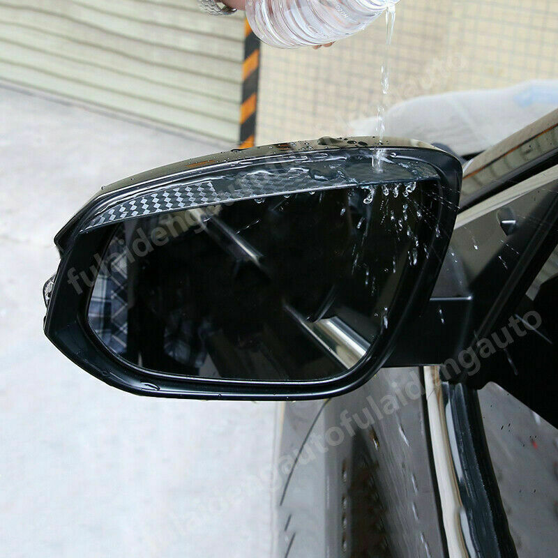 for Chevrolet for Cruze 2017-2018 Carbon Fiber ABS Rearview Mirror Rain Eyebrow Trim