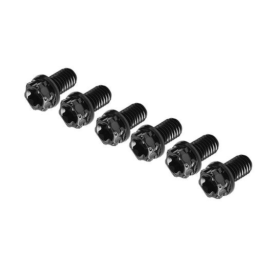 6pcs Bolts Torx Head Flange Screws M10x25mm Black For Motorcycle Bike