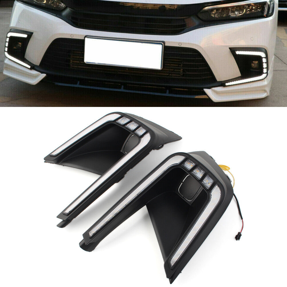 DRL LED Daytime Running Light Bumper Fog Lamp Fits for Honda for Civic 11th Generation