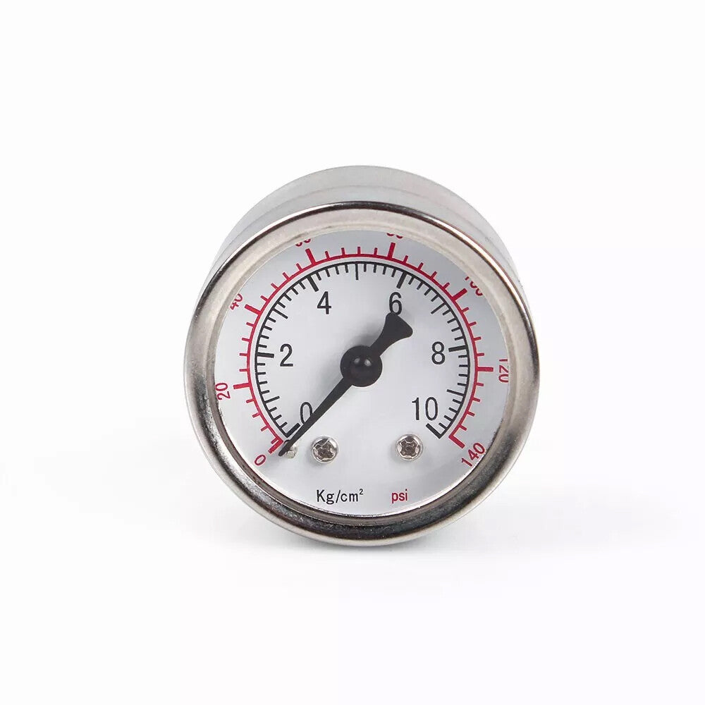 Fuel Pressure Gauge Liquid 0-140psi Oil Pressure Gauge 1/8 NPT