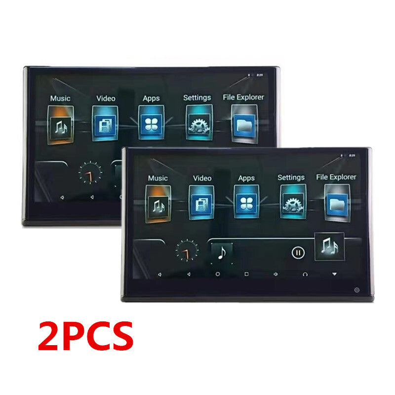 2x Car 13.3In Android Car Headrest Monitor Touch Screen Video Multimedia Player