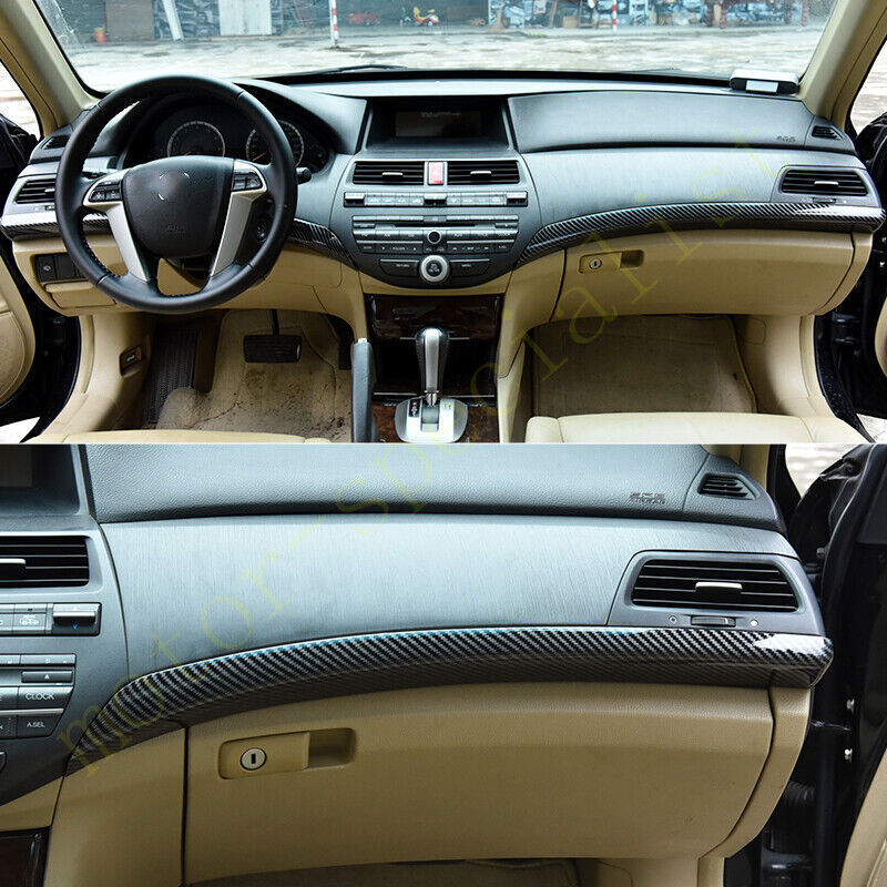 for Honda Accord 2008-2012 ABS carbon fiber central console dashboard strip trim