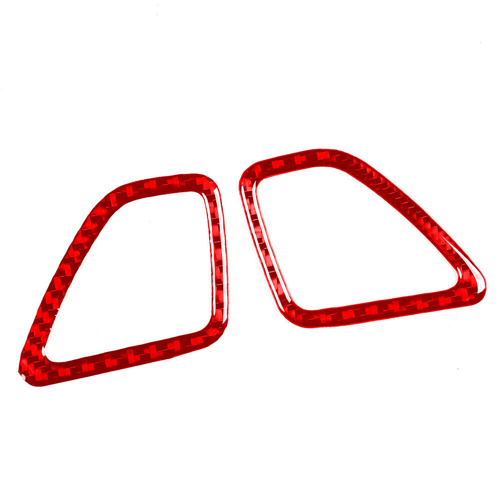 Carbon Fiber Red Dashboard Air Vent Outlet Cover Trim for Jeep Cherokee 2014-23