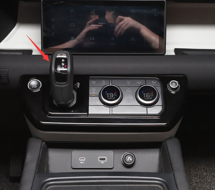 for Land Rover for Defender 20-25 Glossy Black Console Gear Shift Knob Lever Trim 1X