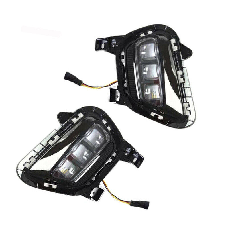 Applicable to 2020-2021 for Kia Sonet LED Daytime Running Lights (DRL) and Turn Signal Fog Lights (LHRH)