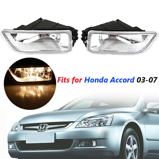Two front bumper fog light units with bulbs suitable for 2003-2007 for Honda Accord and for Acura H11.
