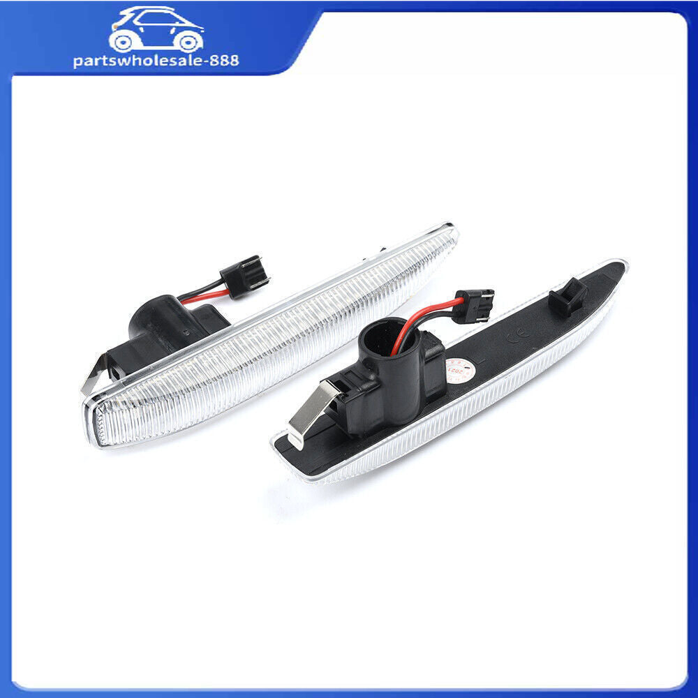 Applicable to 2002-08 for BMW E65, E66, 745i, 750i, 760i LED front side marker lights with transparency.