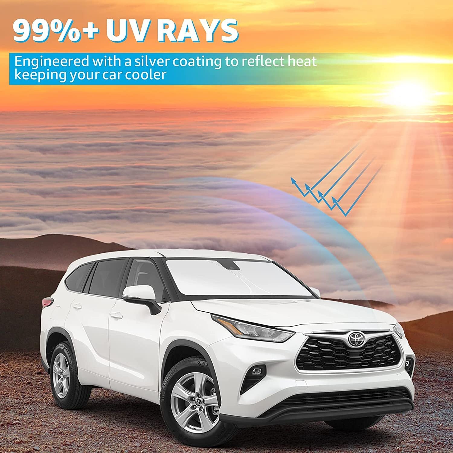 Custom Fit for Toyota RAV4 Accessory Car Windshield Sun Shade Heat Block Cover Visor