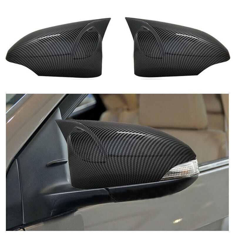 Fit for Toyota for Corolla 2014-2018 Carbon Fiber Look Car Rearview Mirror Cover Cap