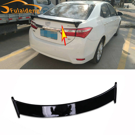 for Toyota for Corolla 2014-2018 Glossy black Rear Trunk Spoiler Splitters Wing Lip