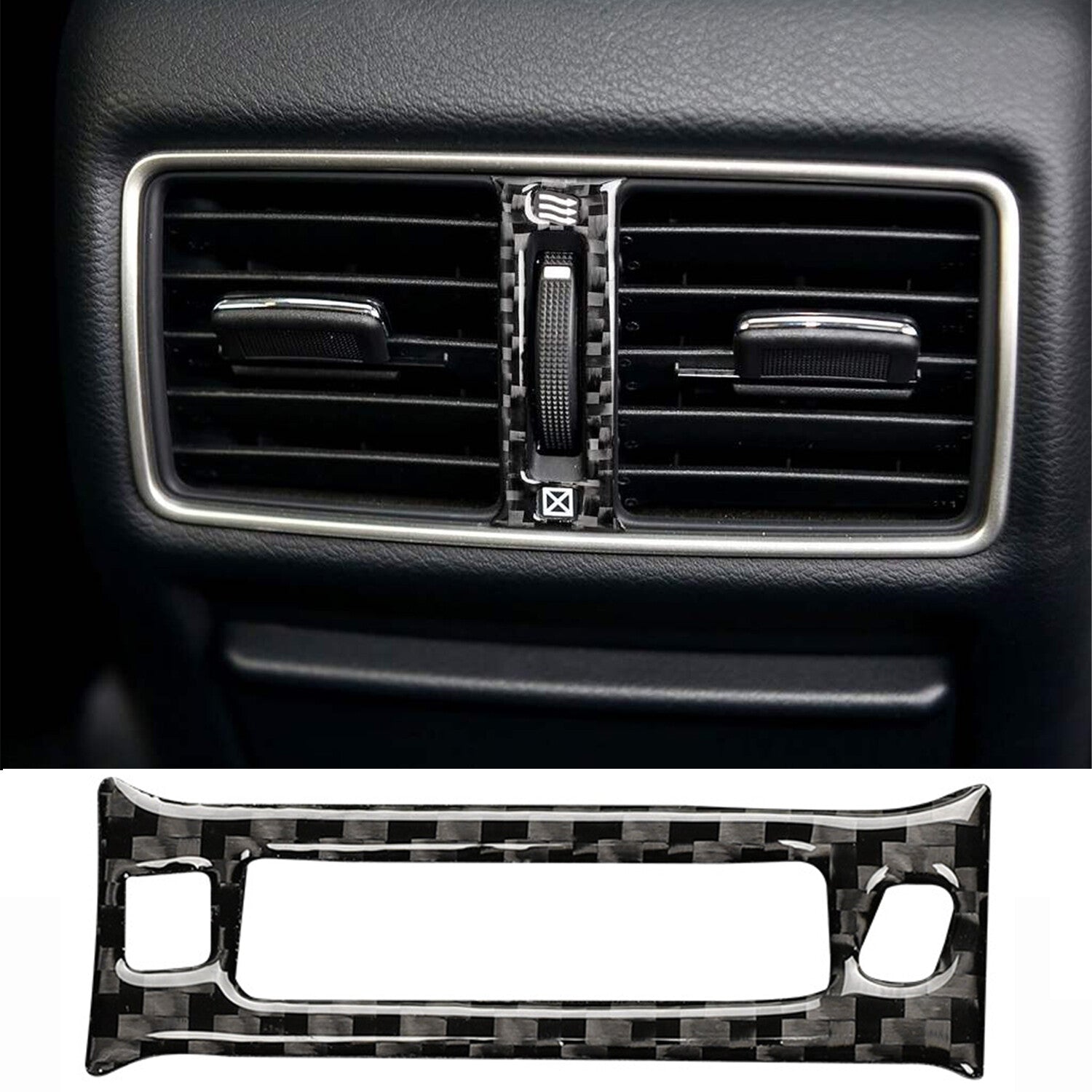 for Infiniti Q50 Q60 2013-2018 2019 2020 Carbon Fiber Rear Air Vent Outlet Cover