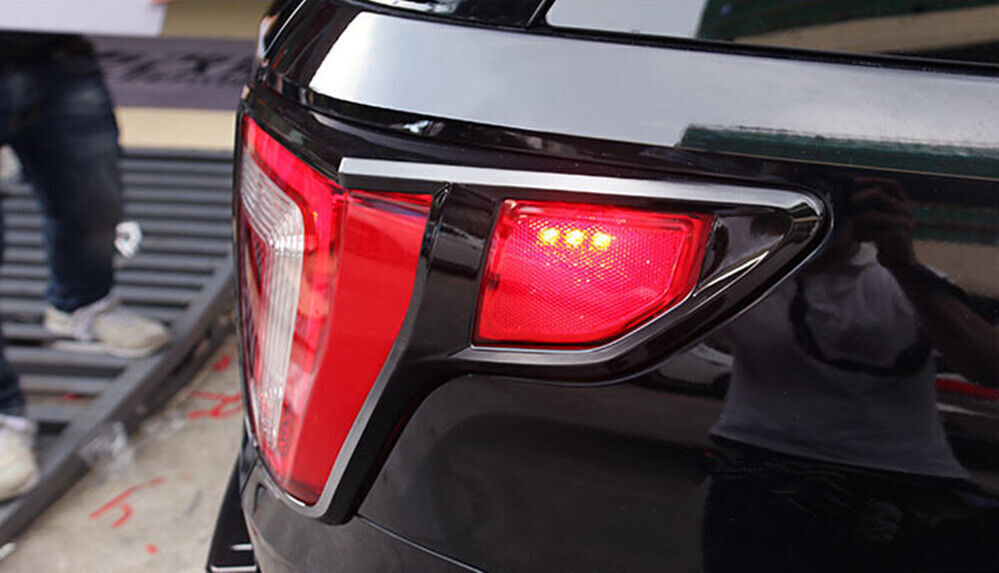 for Ford Explorer 2016-2019 Glossy Black Rear Tail Light Lamp Frame Cover Trim