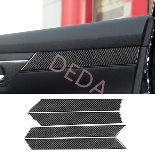 Carbon Fiber Interior Door Panel Decoraitve Trim for Nissan Altima Teana 2013-18