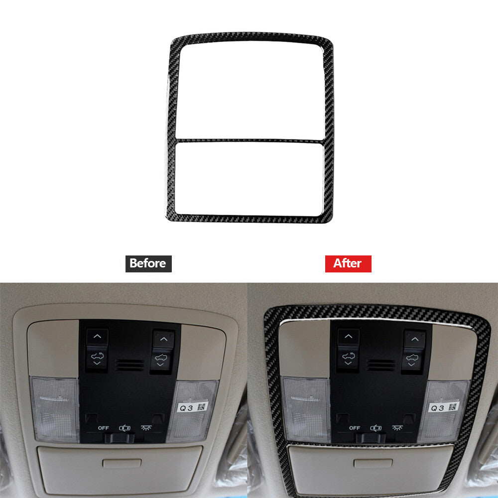 Carbon Fiber Readling Light Frame Trim for Toyota for Land Cruiser Prado 2010-2018