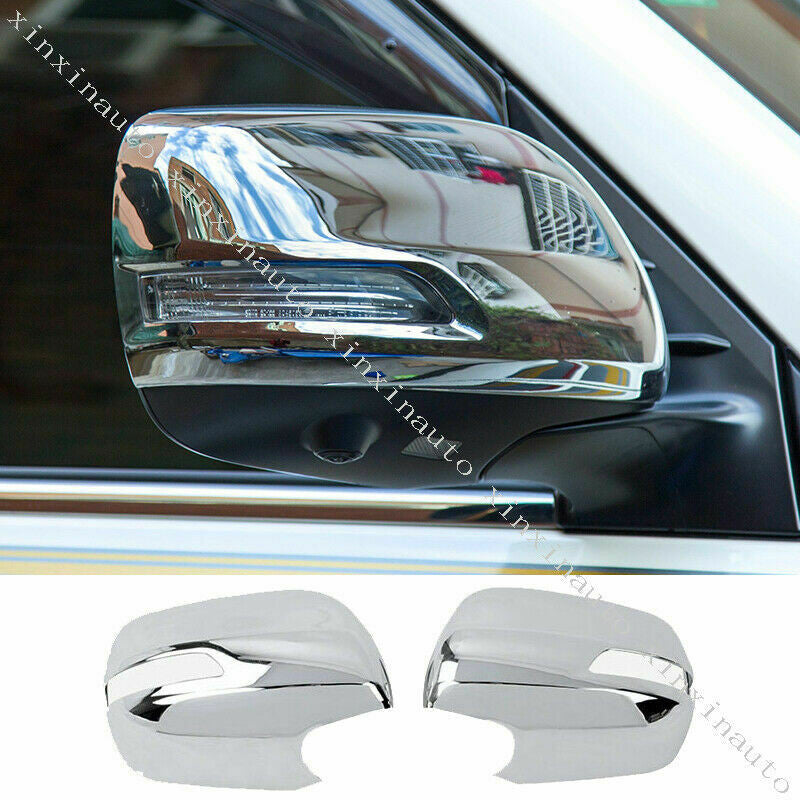 2P for Land Cruiser FJ200 LC200 2012-2021 Chrome RearView Side Mirror Cover Trim