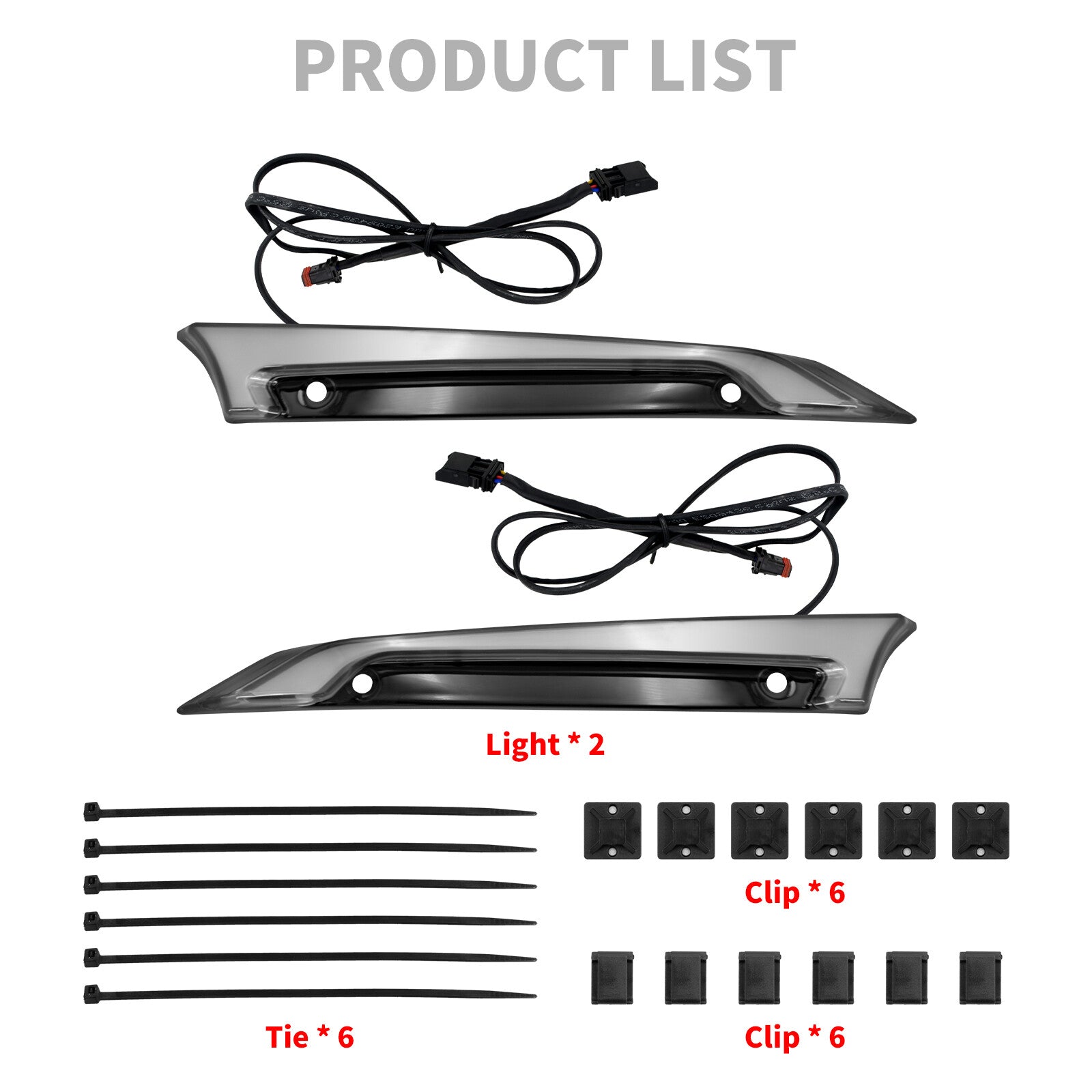 Black Windshield Trim w/ LED Turn Signal Light Fit for Harley Road Glide 15-2023