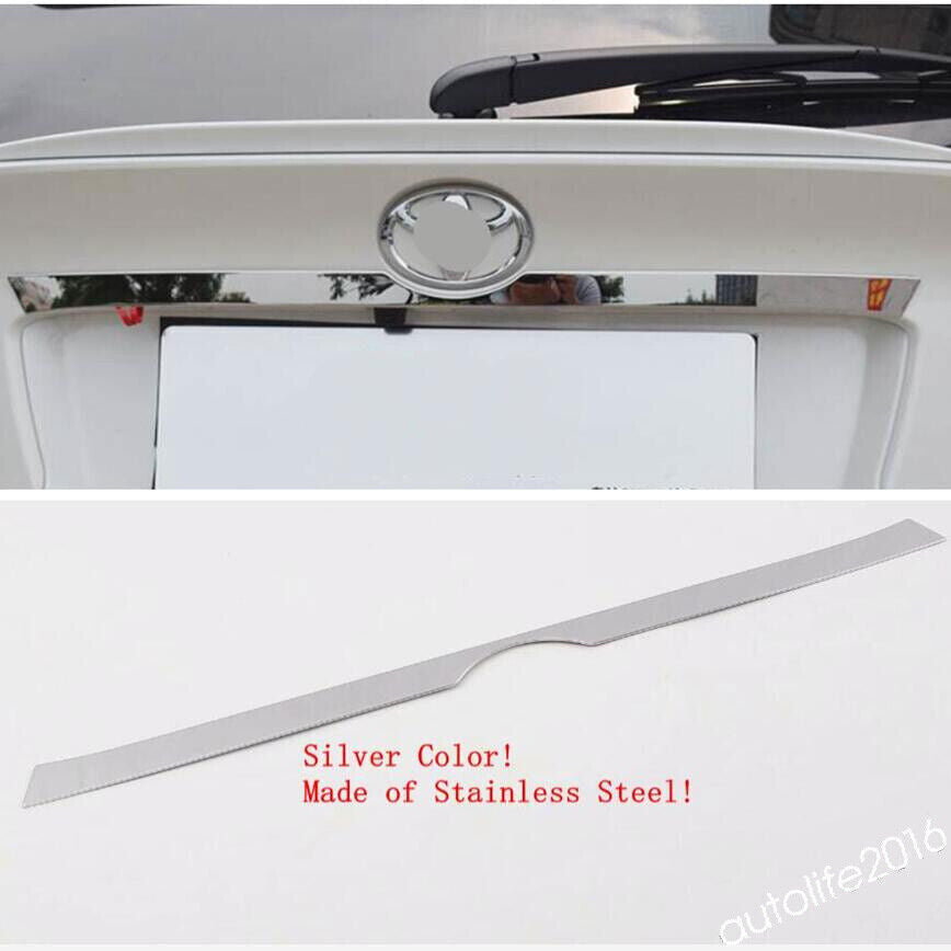 1X Silver Steel Tail Rear Trunk Up Door Strip Cover for Toyota C-HR CHR 18-2022