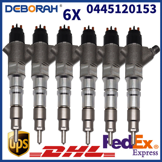 6PCS 0445120153 Diesel Common Rail Injector for Kamaz 4510411120349080 201149061