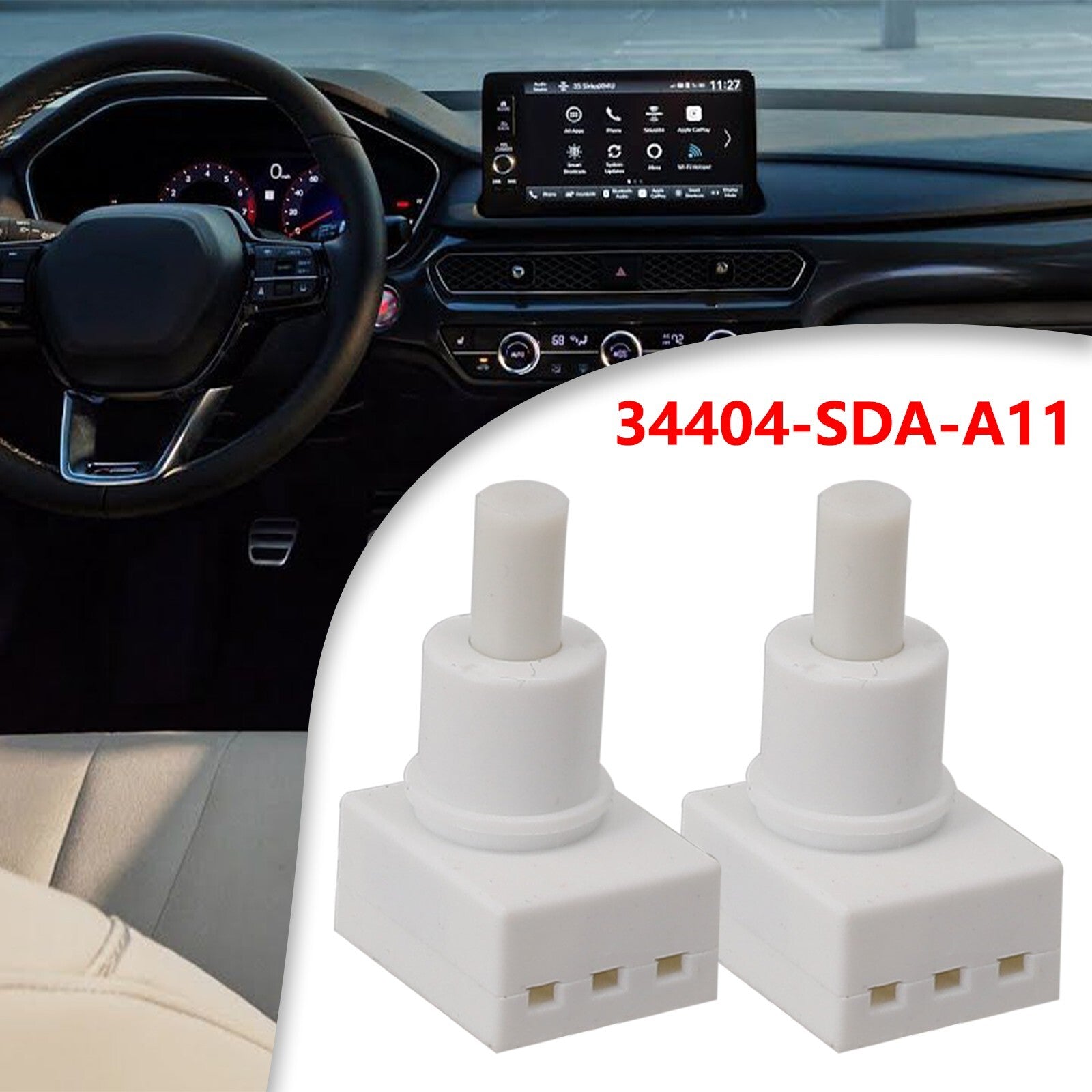 2Pcs Car Interior Dome Reading Light Map Lamp Switch Button for HONDA ABS New