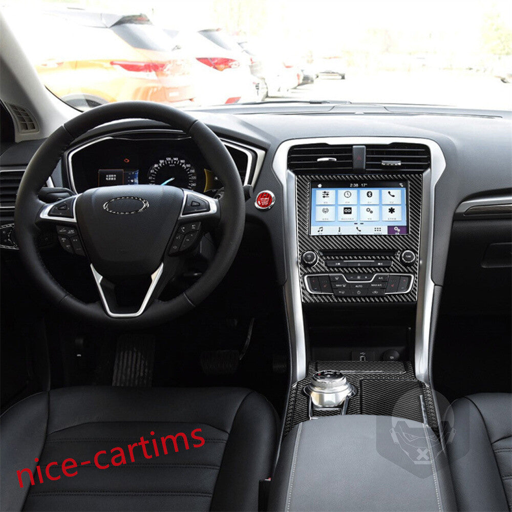 23Pcs Carbon Fiber Interior Full Set Trim Kits for Ford Fusion Mondeo 2013-2019